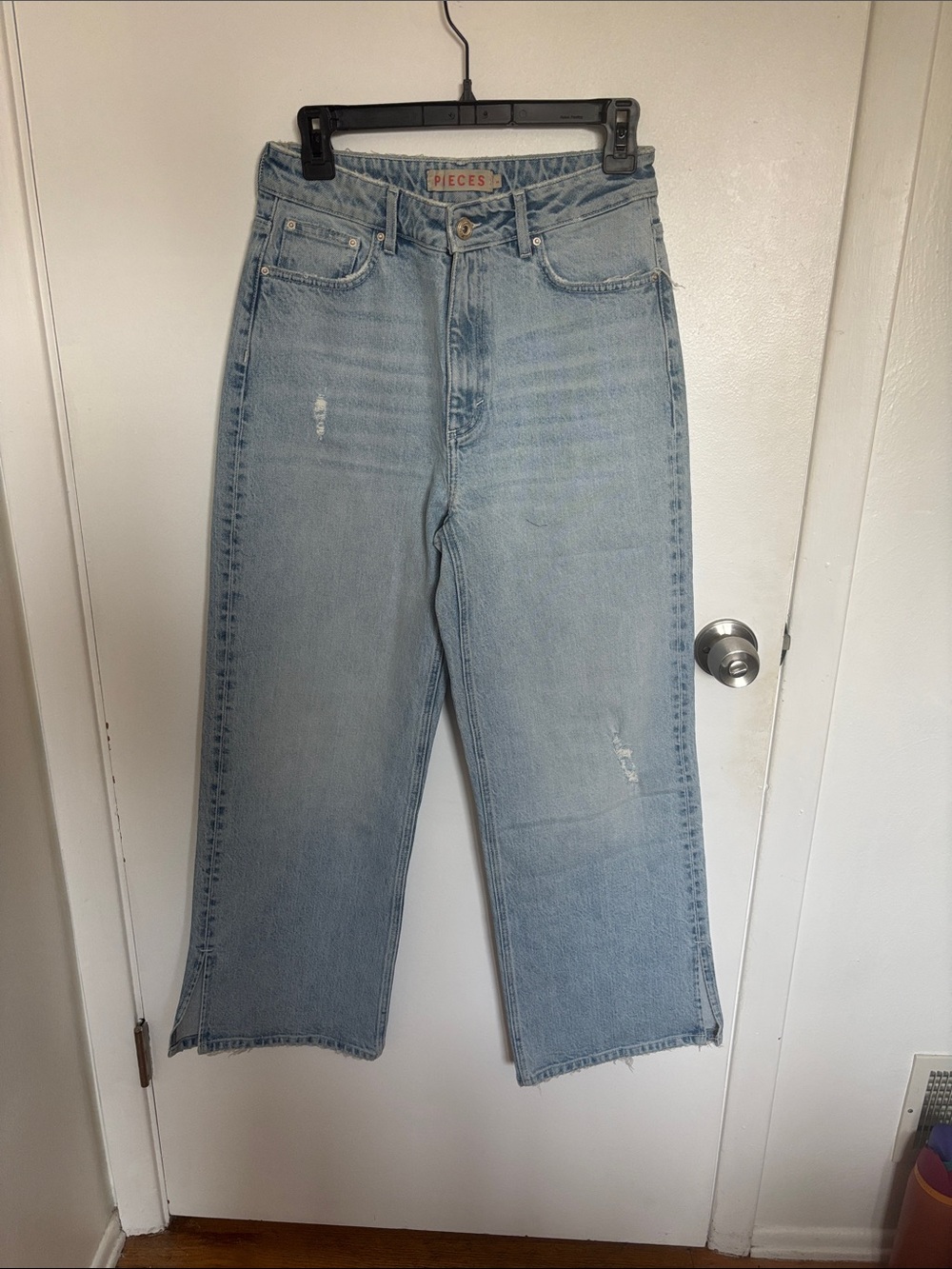 PIECES Light Wash Wide/Straight Leg Jeans